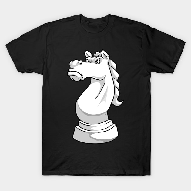 Knight Chess piece at Chess T-Shirt by Markus Schnabel